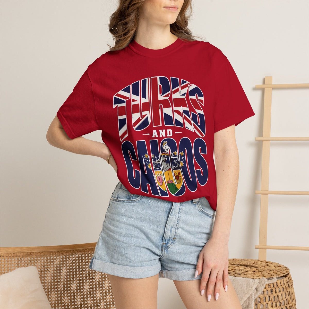 Turks and Caicos Flag Graphic T-Shirt (M)