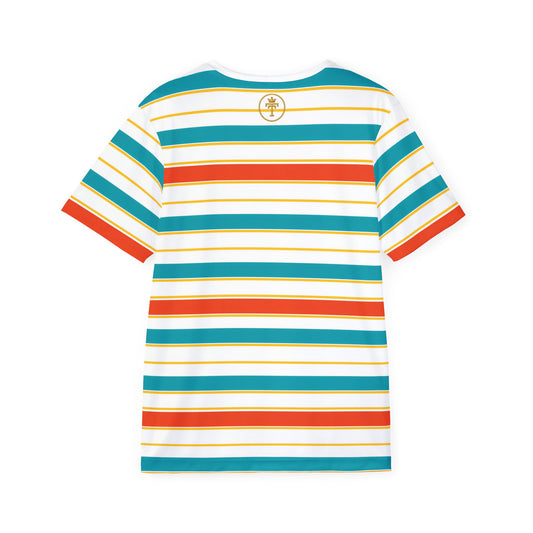 Unisex TCI Retro Striped Sport Tee (100% poly)