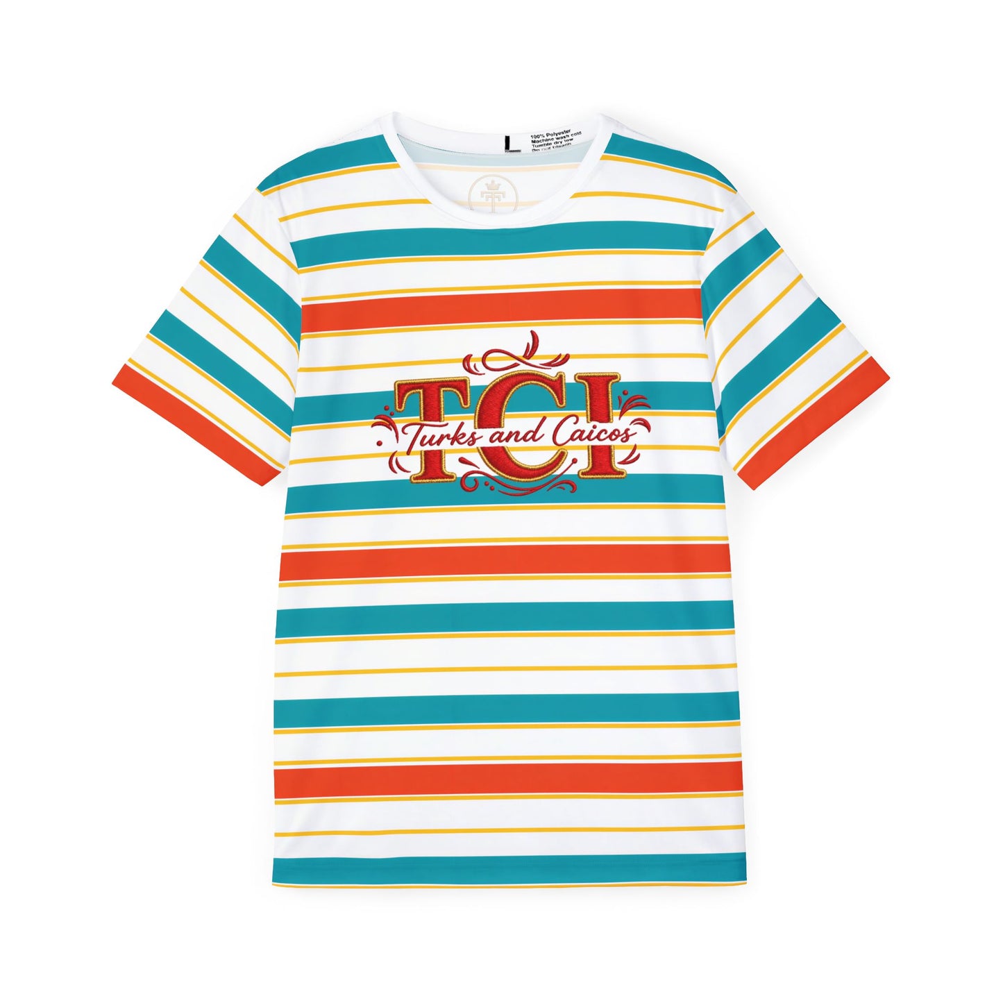Unisex TCI Retro Striped Sport Tee (100% poly)