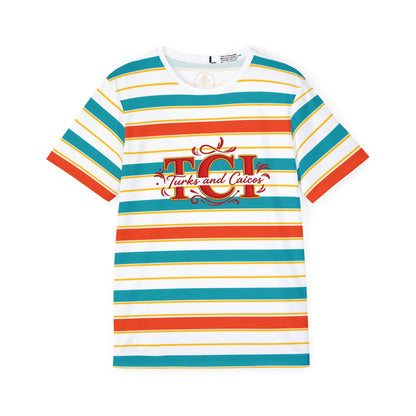 Unisex TCI Retro Striped Sport Tee (100% poly)