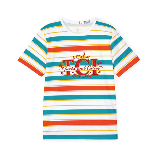 Unisex TCI Retro Striped Sport Tee (100% poly)