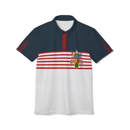 Unisex TCI Crest - Striped Golf Tee (100% poly)