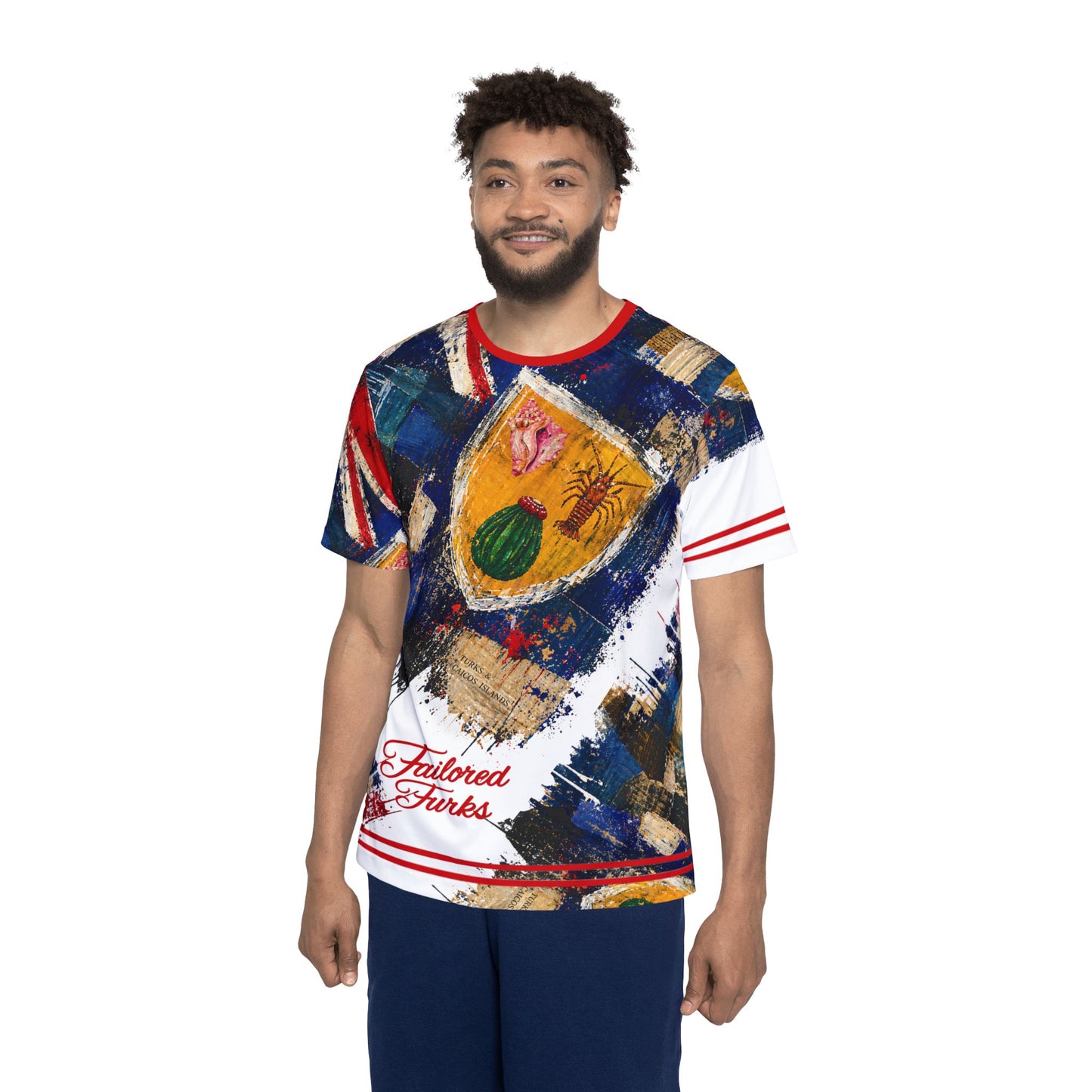 Unisex TCI Flag Art Sports Tee (100% poly)