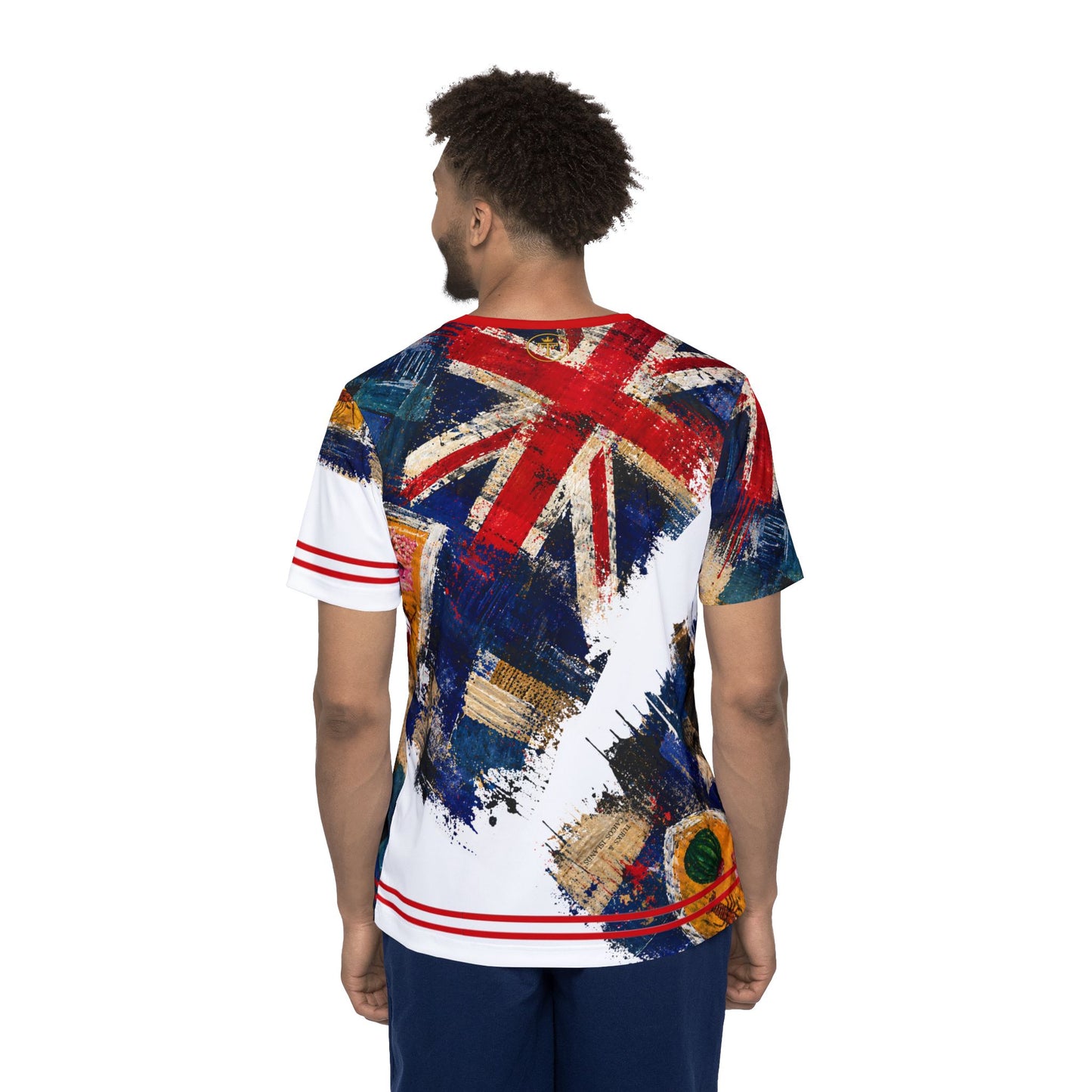 Unisex TCI Flag Art Sports Tee (100% poly)