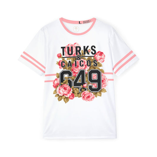 Turks & Caicos 649 Floral Sport Tee (100% poly)