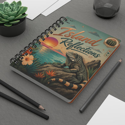 Iguana Sunset Mini Spiral Notebook