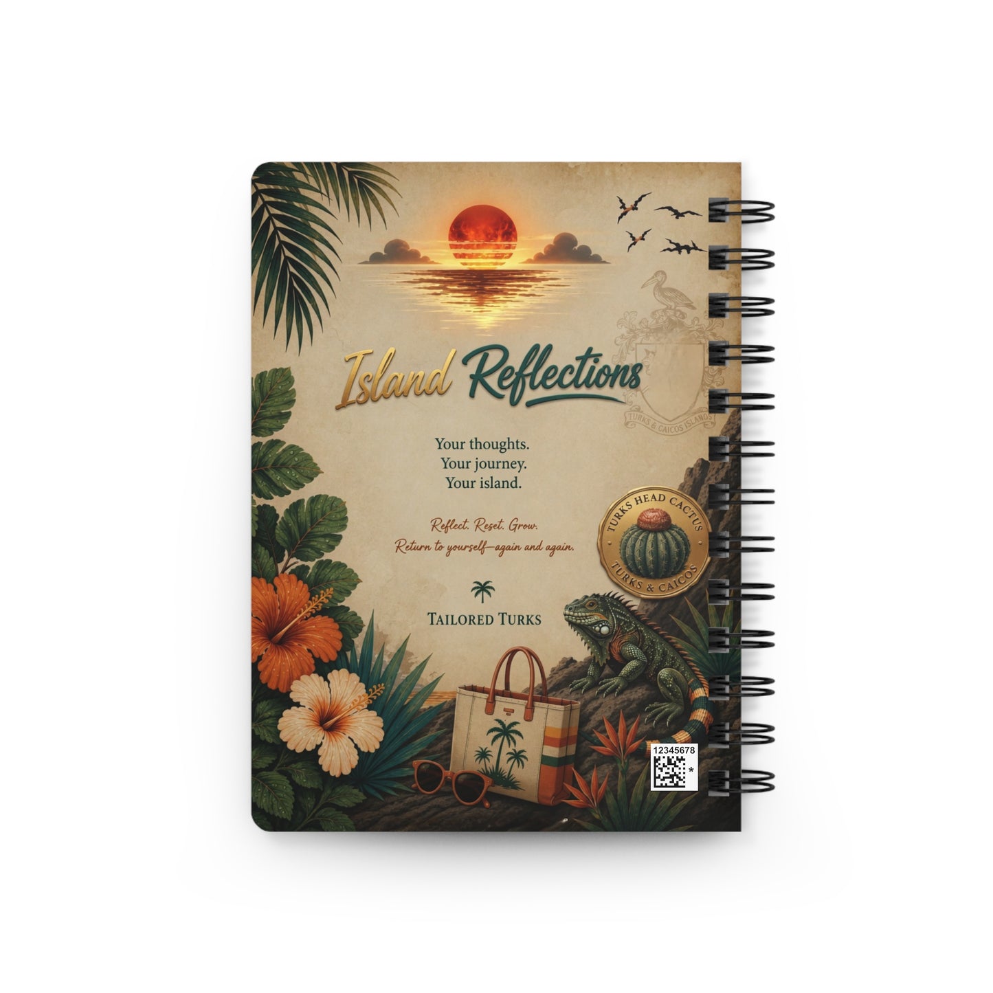 Iguana Sunset Mini Spiral Notebook