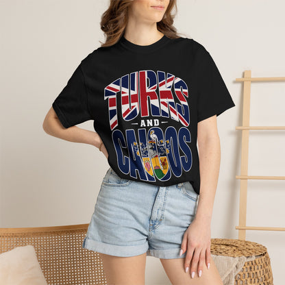 Turks and Caicos Flag Graphic T-Shirt (M)