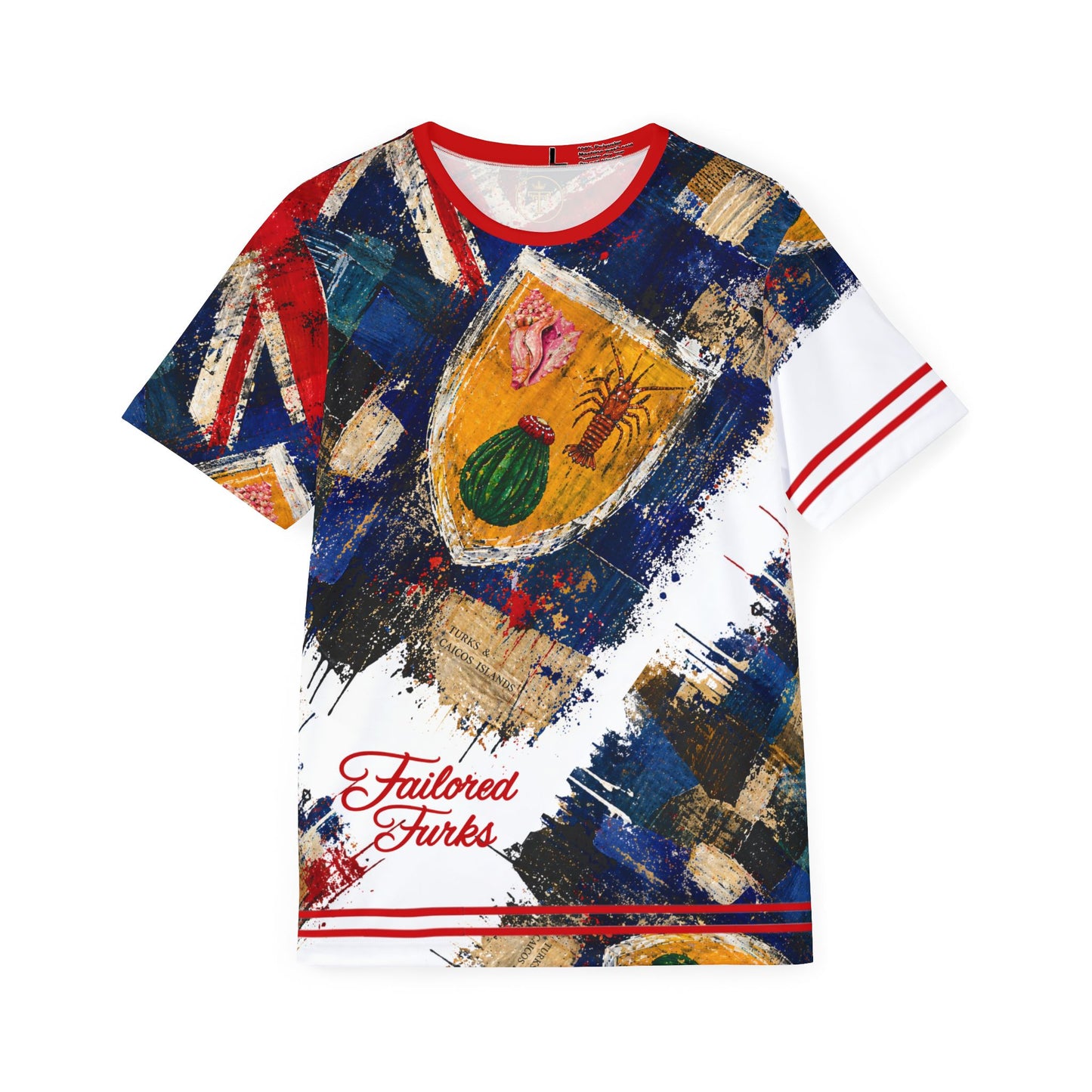 Unisex TCI Flag Art Sports Tee (100% poly)