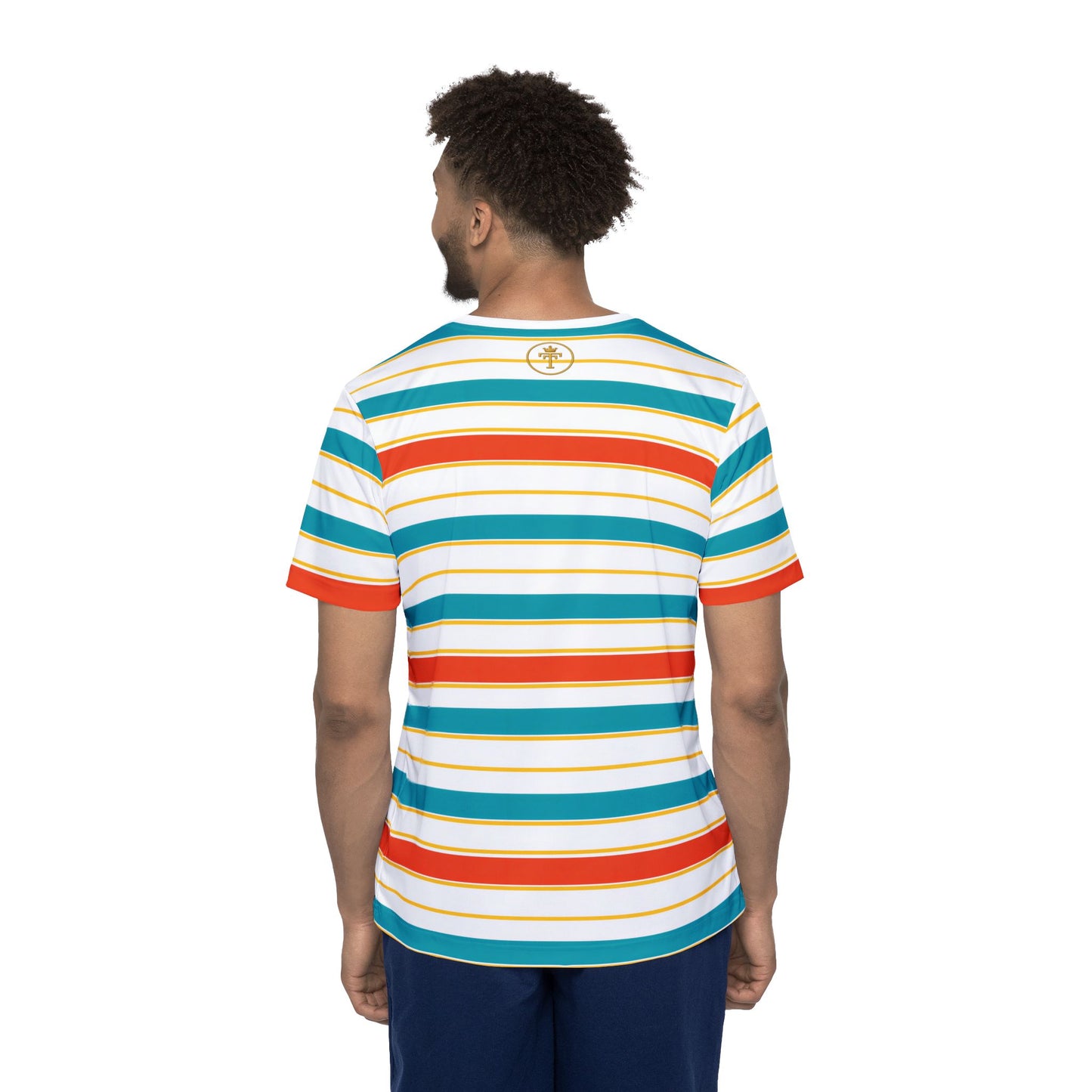 Unisex TCI Retro Striped Sport Tee (100% poly)