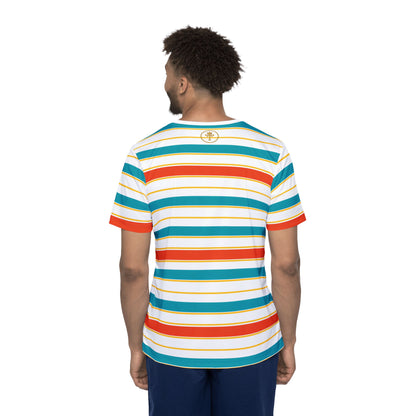 Unisex TCI Retro Striped Sport Tee (100% poly)