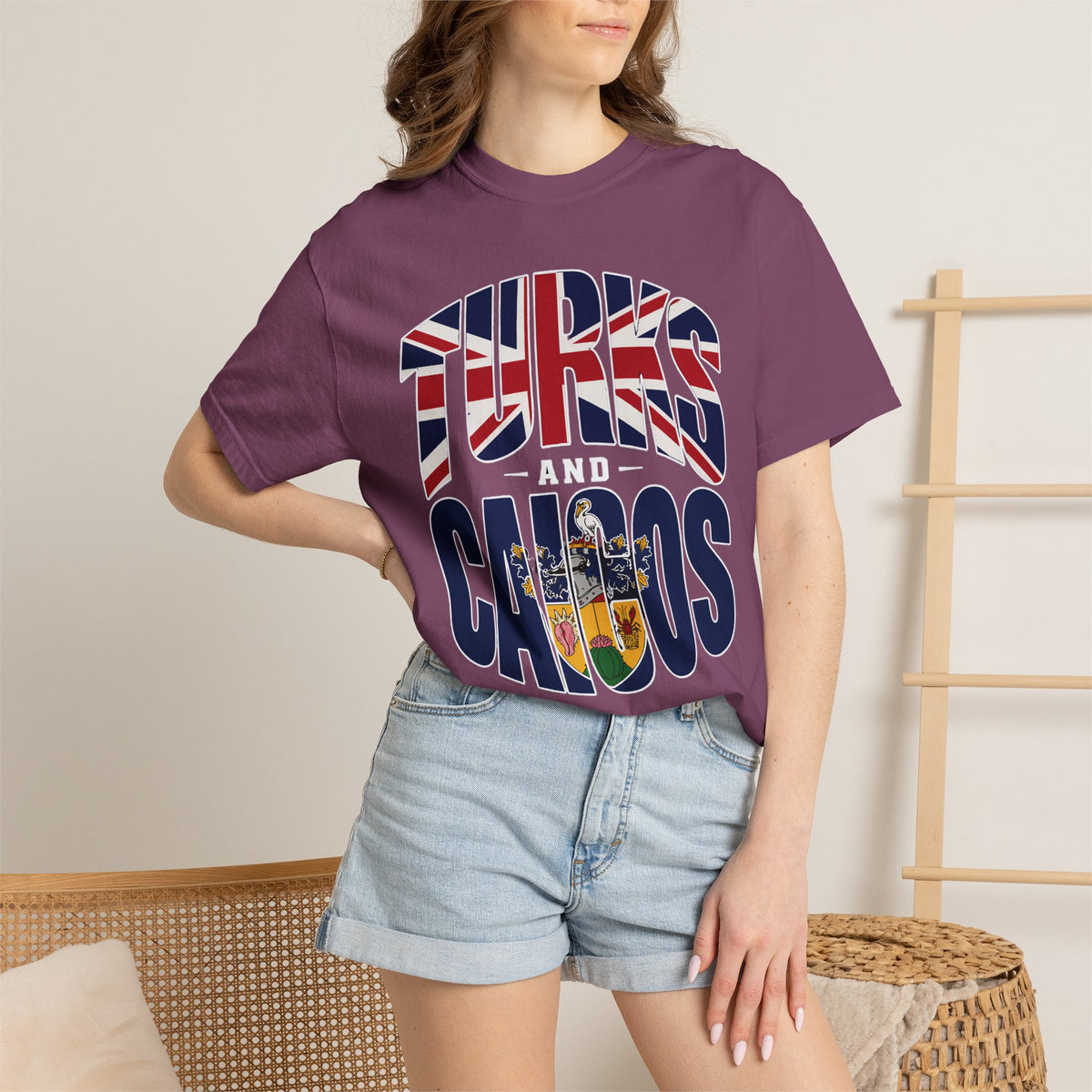 Turks and Caicos Flag Graphic T-Shirt (M)