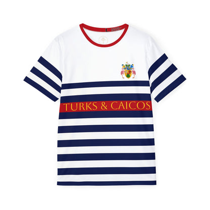Unisex Striped Crest Sport Tee (100% poly)