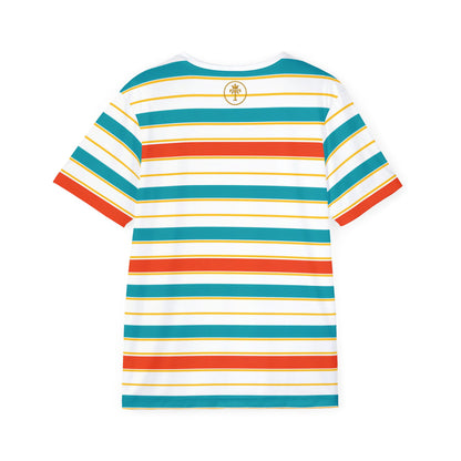 Unisex TCI Retro Striped Sport Tee (100% poly)